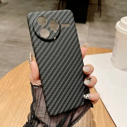 ELVEV Ultra-Thin Carbon Fiber Stripe Texture Matte Hard Case for Redmi K80 (Black)