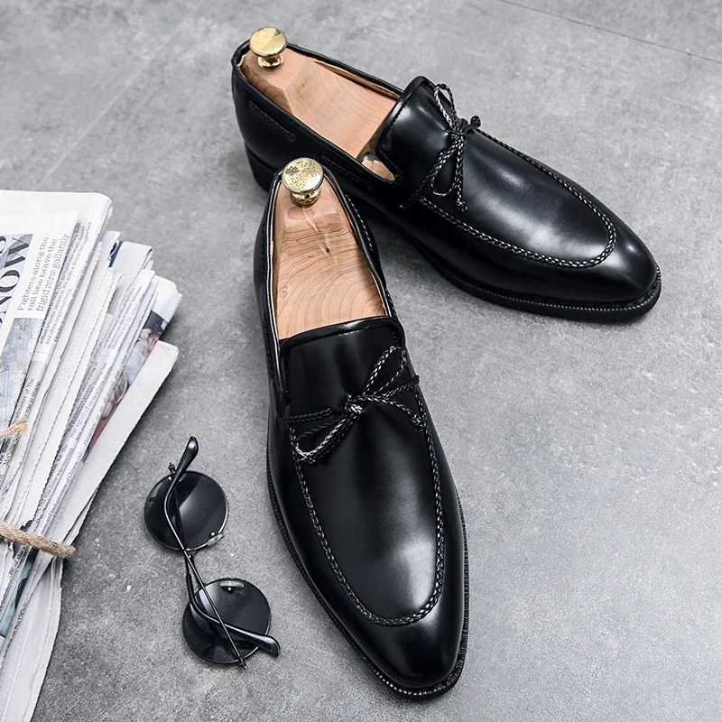 

Men New Lefu Pointed Leather Shoes Soft and Fashionable Rugged and Non slip Texture British Style Sizes 38-48 Male Boots