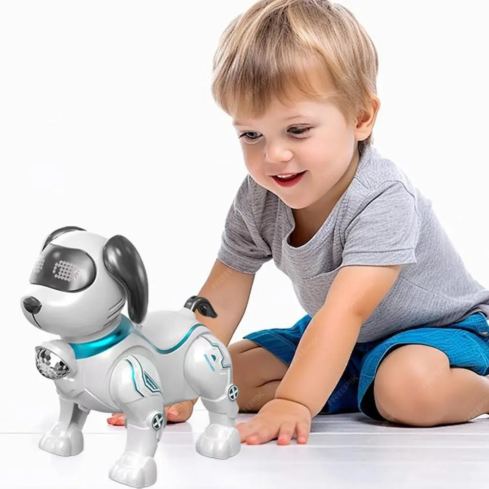 Intelligent Music Robot Dog Simulated Walking Light Sound Music Children's Educational Crawling, Singing Kids Gift image 2