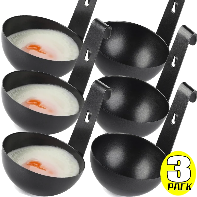Stainless Steel Egg Poacher with Hanging Hook Creative Egg Boiled Mold Kitchen Multifunctional Long Handle Cooking Tools