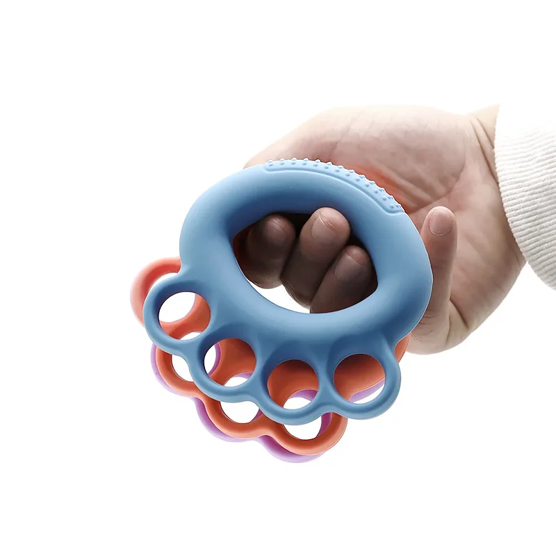 Silicone Adjustable Hand Grip Finger Trainer Exercise Carpal Expander Muscle Workout Gym Fitness Strengthener