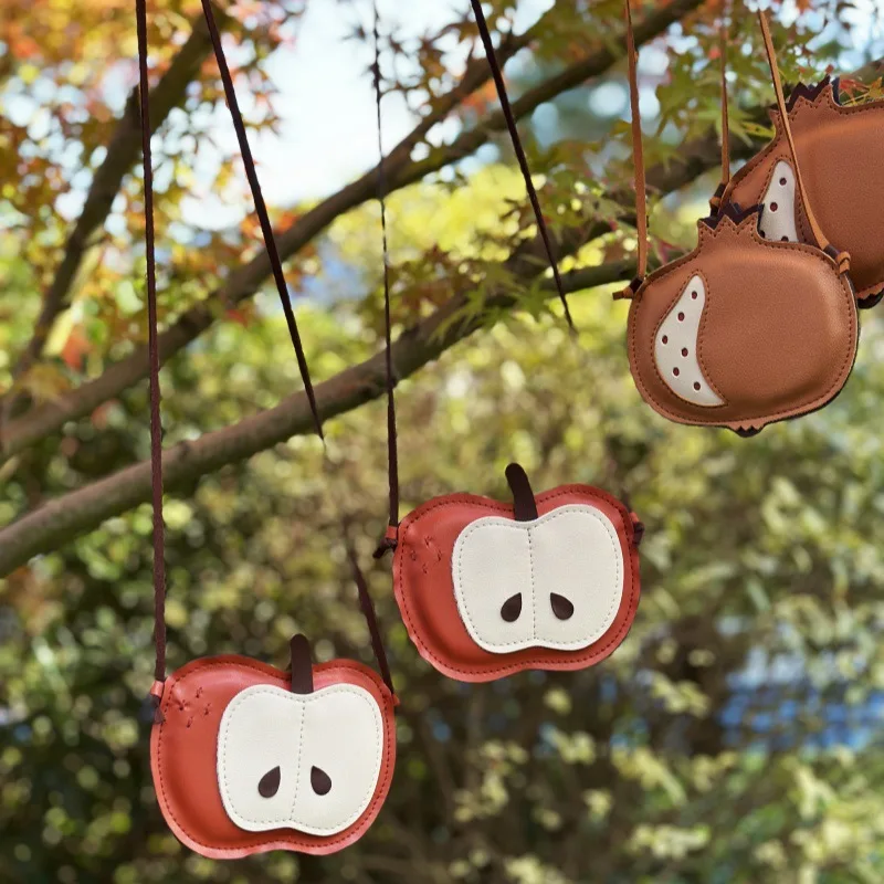 Cute Kids Messenger Bag PU Material Fruit Style