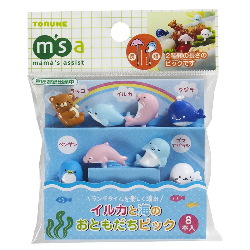 

1 Set Cartoon Fruit Fork Toothpicks Dolphin Food Selection Mini Lunch Box Decoration Children's Food Supplement Tool