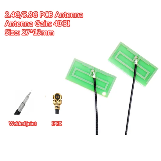 2 Pezzi Dual-Band 2.4G 5G/5.8G Antenna Omnidirezionale Integrata Antenna Guadagno Wifi Antenna Modulo Bluetooth Ipex
