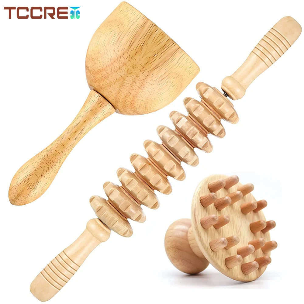 Wood Therapy Massage Tools Maderoterapia Kit Wooden Gua Sha Tool Wood