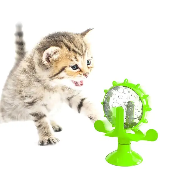 Gato Leaky Food Dispenser Toy, 360 Roda Rotativa, Treinamento Interativo,  Jogo De Exercícios, Dispositivo De Vazamento De Alimentação