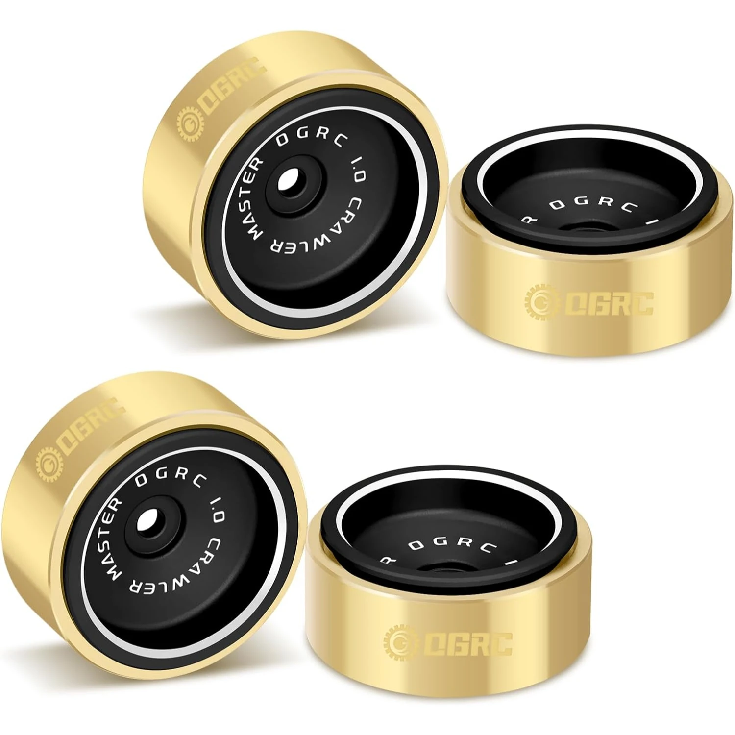 OGRC 1.0 Beadlock Wheels 32g RC Solid Wheel Rims and Brass Clamp Rings for Axial SCX24 AX24 TRX4M FCX24 1/24 1/18 RC Crawler Car