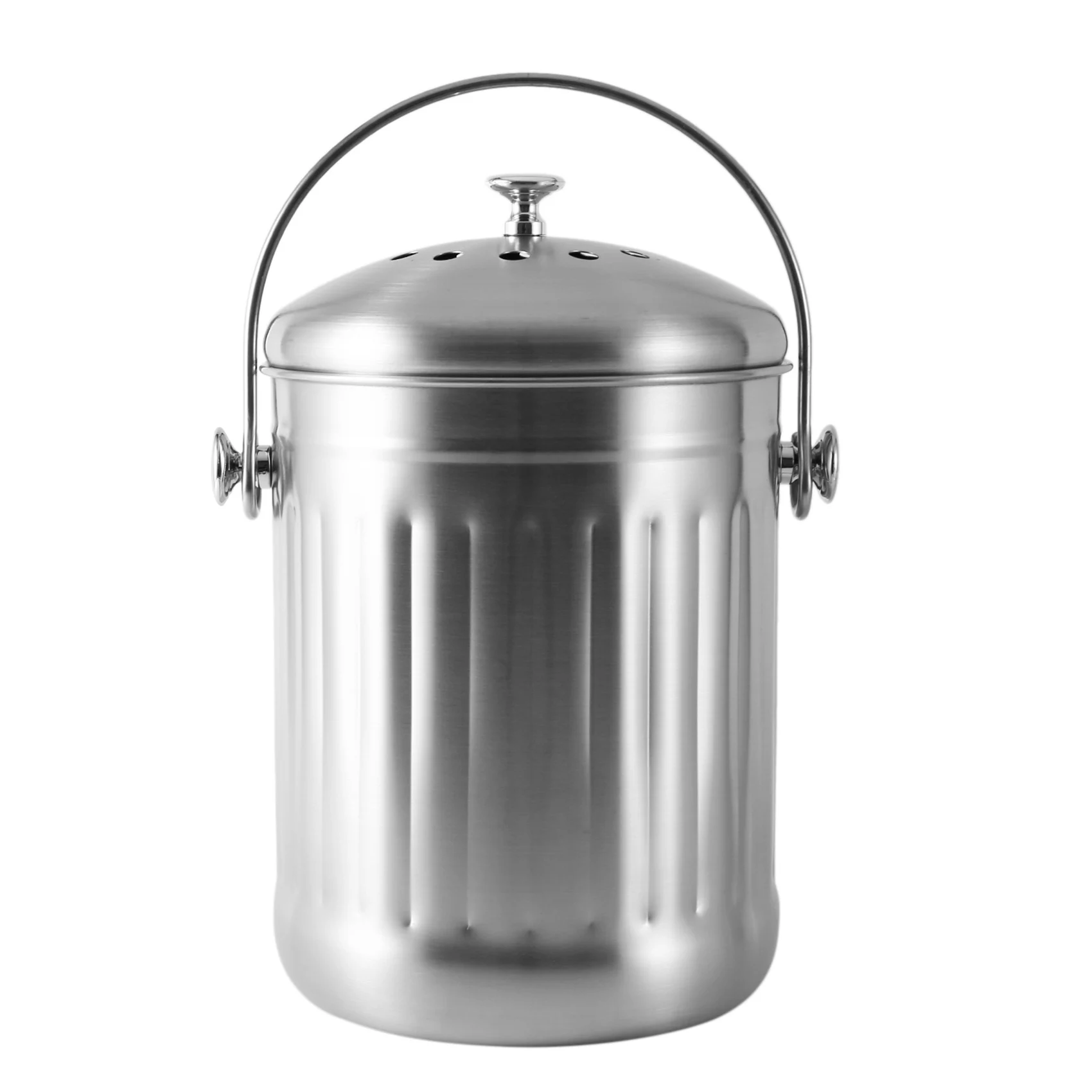 Compost Bin, Peel Bucket for Home Kitchen, Odorless Compost Bucket for Kitchen Food Waste, with Handle and 2 Charcoal Filters, 5