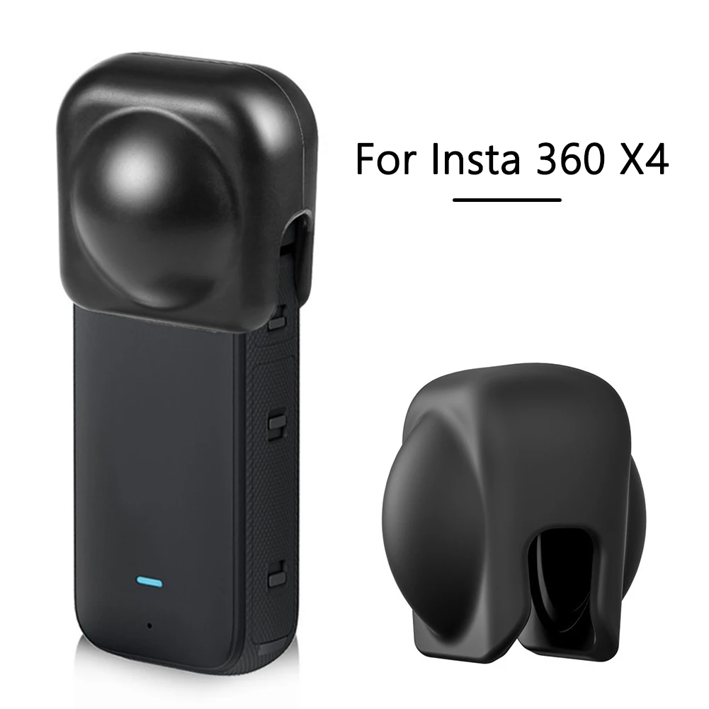 실리콘 렌즈 캡 보호 커버, 긁힘 방지 보호 케이스, 낙하 방지 내마모성, Insta360 X4 파노라마 액션 카메라용