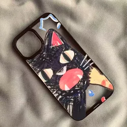 Doodle Angry Cat Shockproof Clear Phone Case for Redmi Note14 Pro 5G (A)