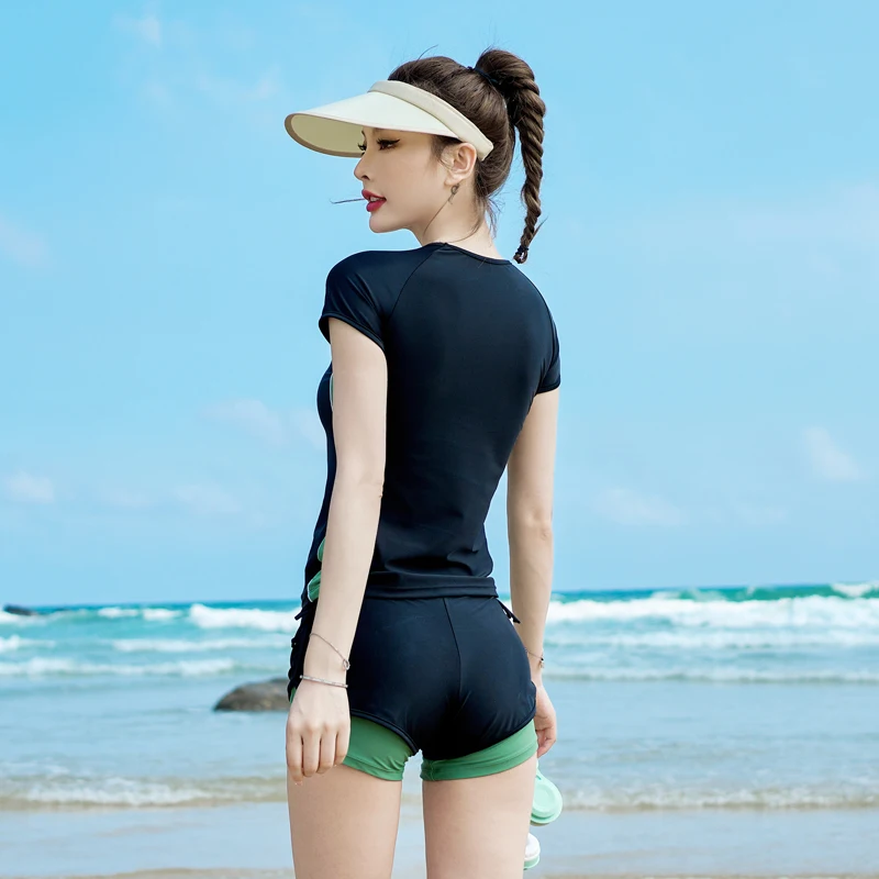 Newest Women Swimsuit Two Pieces Padded Beach Wear Sports Bathing Suit High Waist Tankini Set Maillot De Bain Femmale