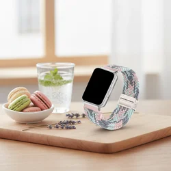 Adjustable Fashion Magnetic Sport Braided Watchband - Smart Accessories - Galaxy watch Fit3 (Grey blue pink)