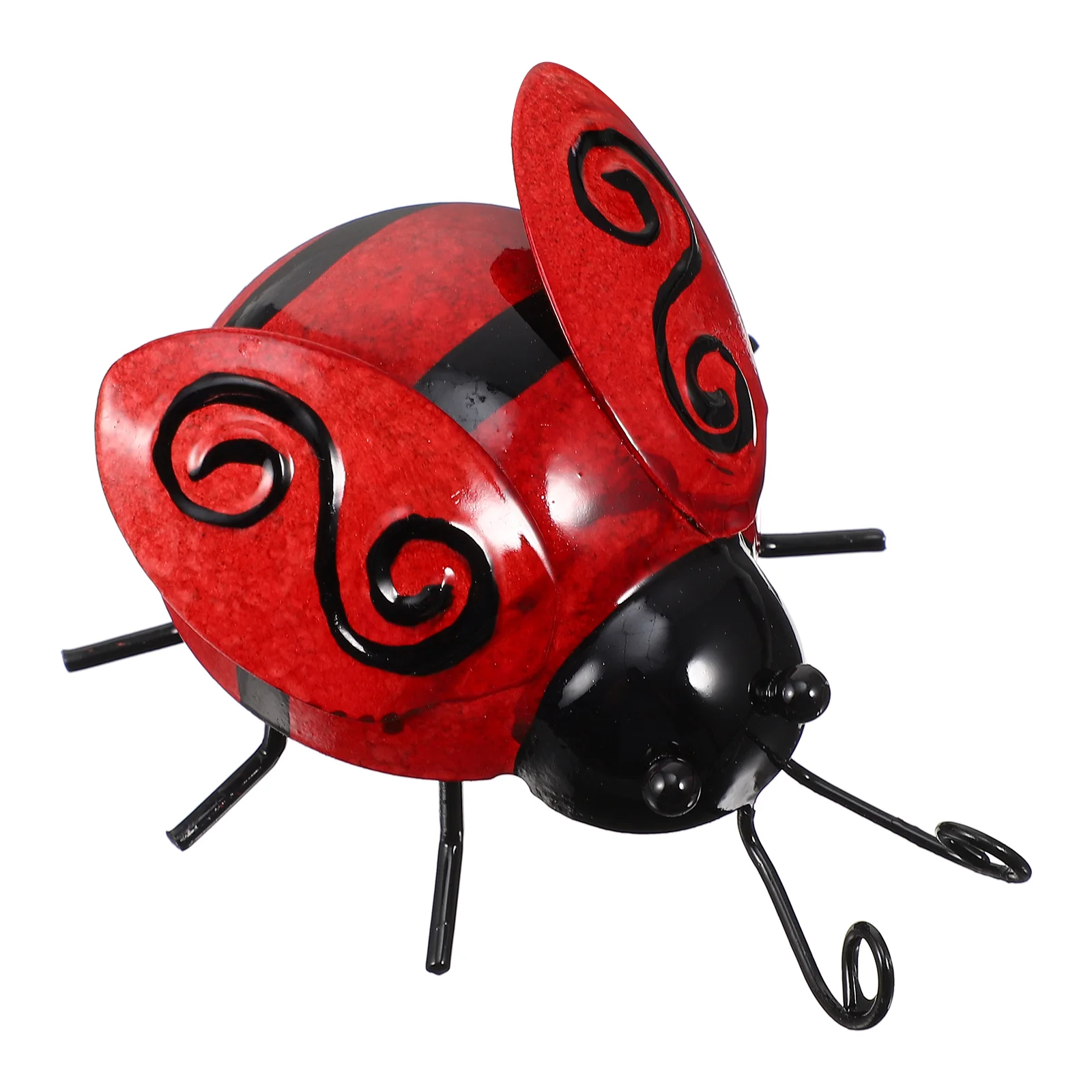 

Metal Wall Decor Ladybugs Garden Hanging Sculptures Outside Decorations Yard Lawn Ornaments Red Figurines