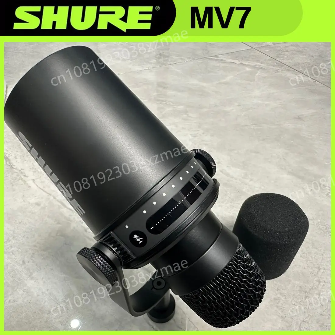 Original SHURE MV7 Hybrid USB/XLR Dynamic Microphone Outdoor Live Selectable Frequency Response Built-in Sound Card Microphone Audio device