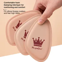 Femmes avant-pied coussinet soulagement de la douleur insérer demi-taille semelles antidérapantes coussin chaussure respirant absorbant la transpiration coussinets pour chaussures 4