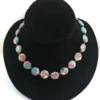 Factory Store Trendy Regenerate Turquoise with Bronze 6-8mm Beads Necklace with Quadrangle Pendant for Woman Man Daily Wearing 3