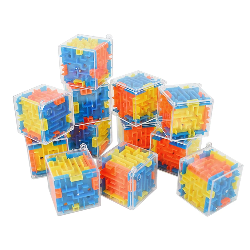1-10Pcs 3D Cube Rolling Beads Maze Kids Toy Boy Girl Birthday Party Favors Goody Bag Pinata Filler Christmas Wedding Guest Gifts