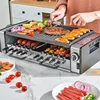 Electric barbecue oven household electric grilled lamb kebab machine smokeless barbecue oven Korean automatic rotating grill 2