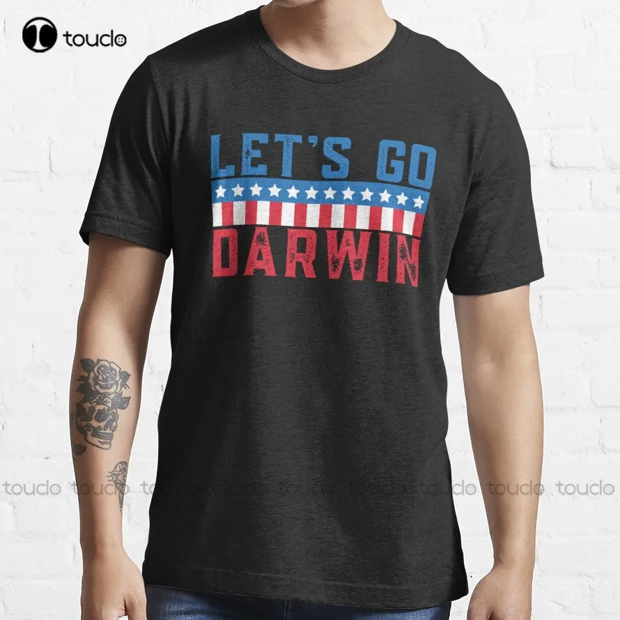 Let'S Go Darwin Charles Darwin Funny Let Go Natural Selection Humor T-Shirt Camicie Estive Per Donna Custom Aldult Teen Unisex