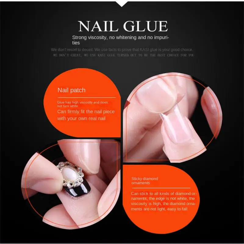 Sneldrogende Nagellijm Voor Valse Nagels Glitter Acryl Nagel Strass Decoratie Extensie Lijm Adhensive Nail Care Tool