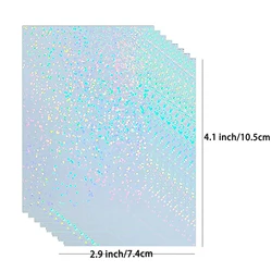 Waterproof Self-Adhesive Cold Laminating Film - 50 Sheets, Ideal for DIY Projects, Cards, and Photos (Dots 50pcs)
