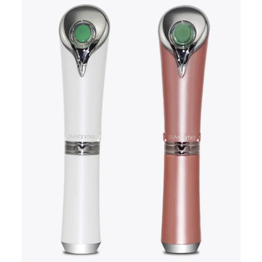 Nuovo strumento per il massaggio degli occhi tenuto in mano con riscaldamento a vibrazione dell'asta della penna elettrica B Presentata la giada colorata_voghion.com