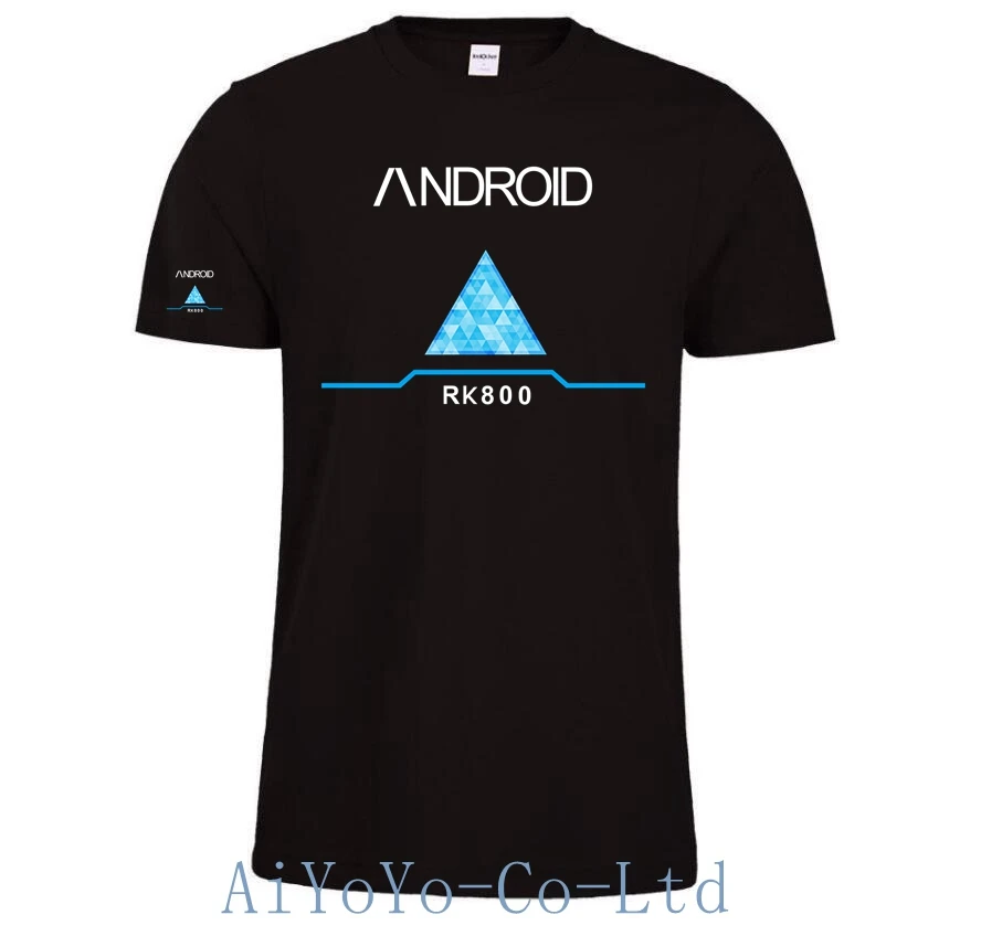 Rk 800 Tshirt Men Women Detroit: Become Human Connor Rk800 Short Sleeve T-Shirt Male T-Shirt Streetwear Gg-55