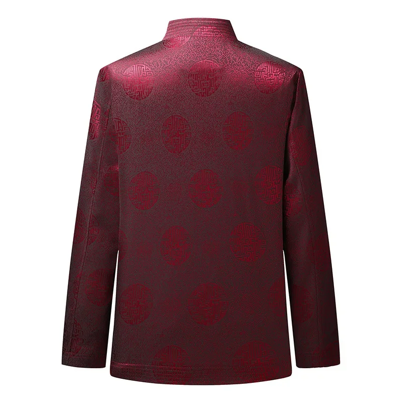 Spring Autumn Men Coat Chinese Style Tang Top Clothes Casual Long Sleeve Jacket Vintage Male China Classic New Year Clothing