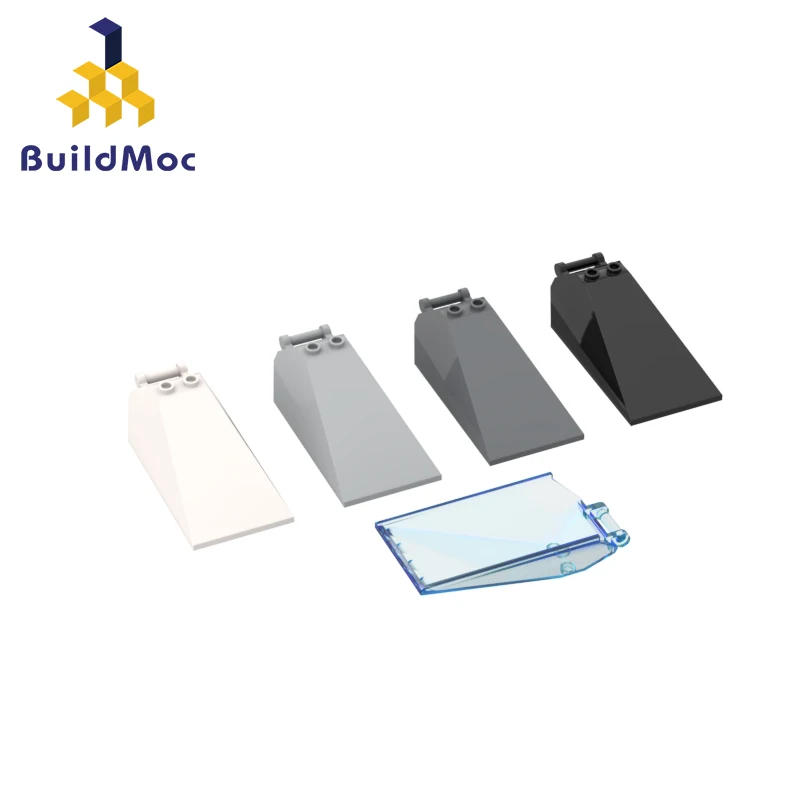 BuildMOC, 1 шт., 21849 дюйма, 4x8x2, 2 шпильки, ручки, ветровое стекло для строительных блоков, детали «сделай сам», строительство, классический бренд, Детские Подарочные игрушки