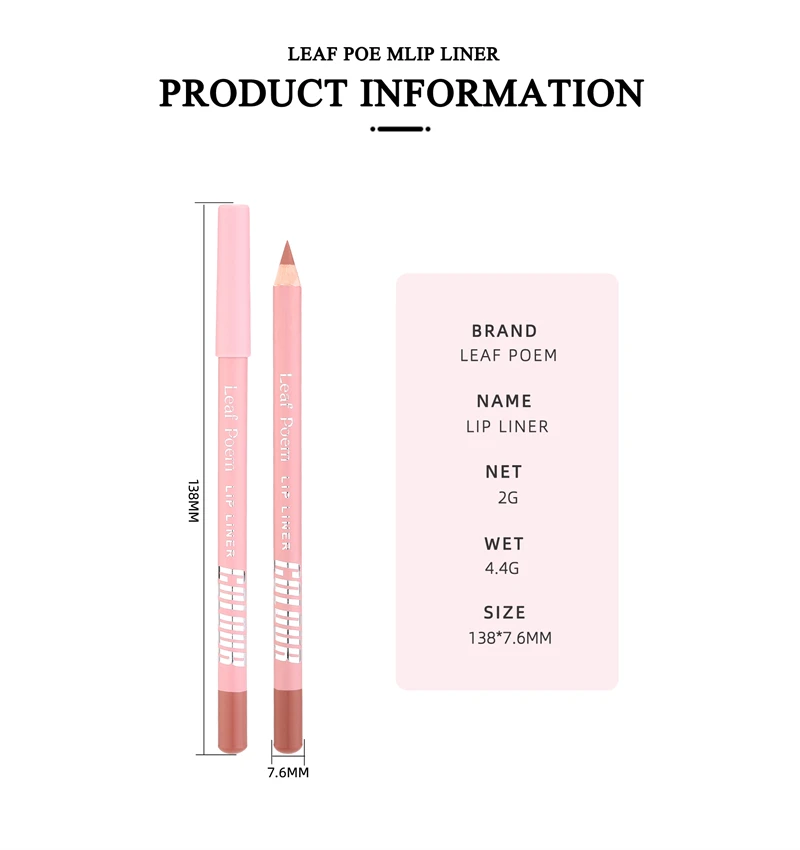 Wasserfester Lippenkonturenstift In Nude Pink Und Rotbraun_voghion.com