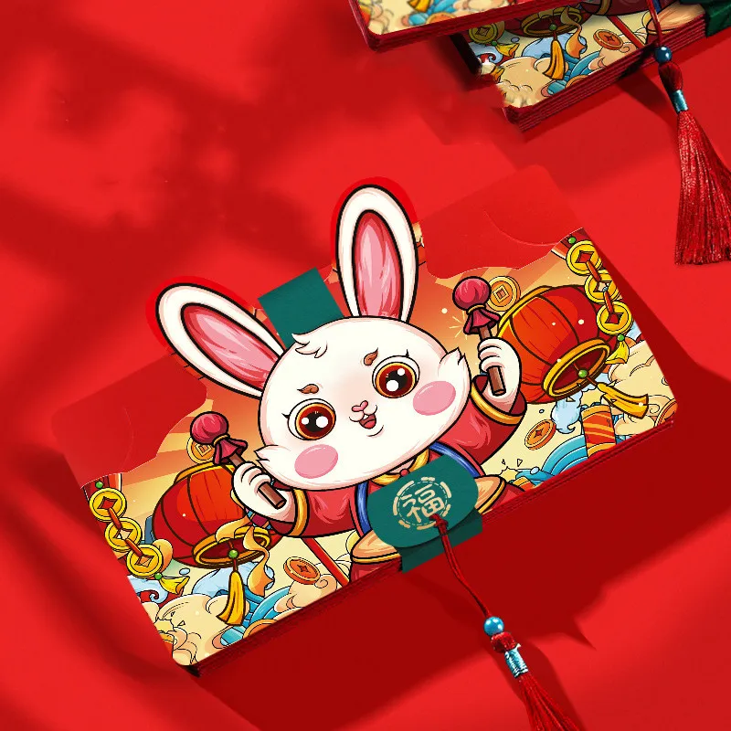 2023 Chinese New Year Red Envelopes Cartoon Rabbit Year Hongbao Spring  Festival Money Pockets for Festival Decorate Supplies - AliExpress