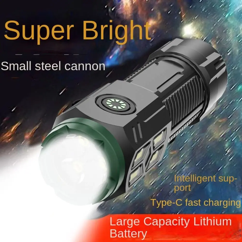 

Explosive Flash Flashlight Mini Super Bright Three Eyes Small Torch Spotlight LED Hat Clip Light Hiking