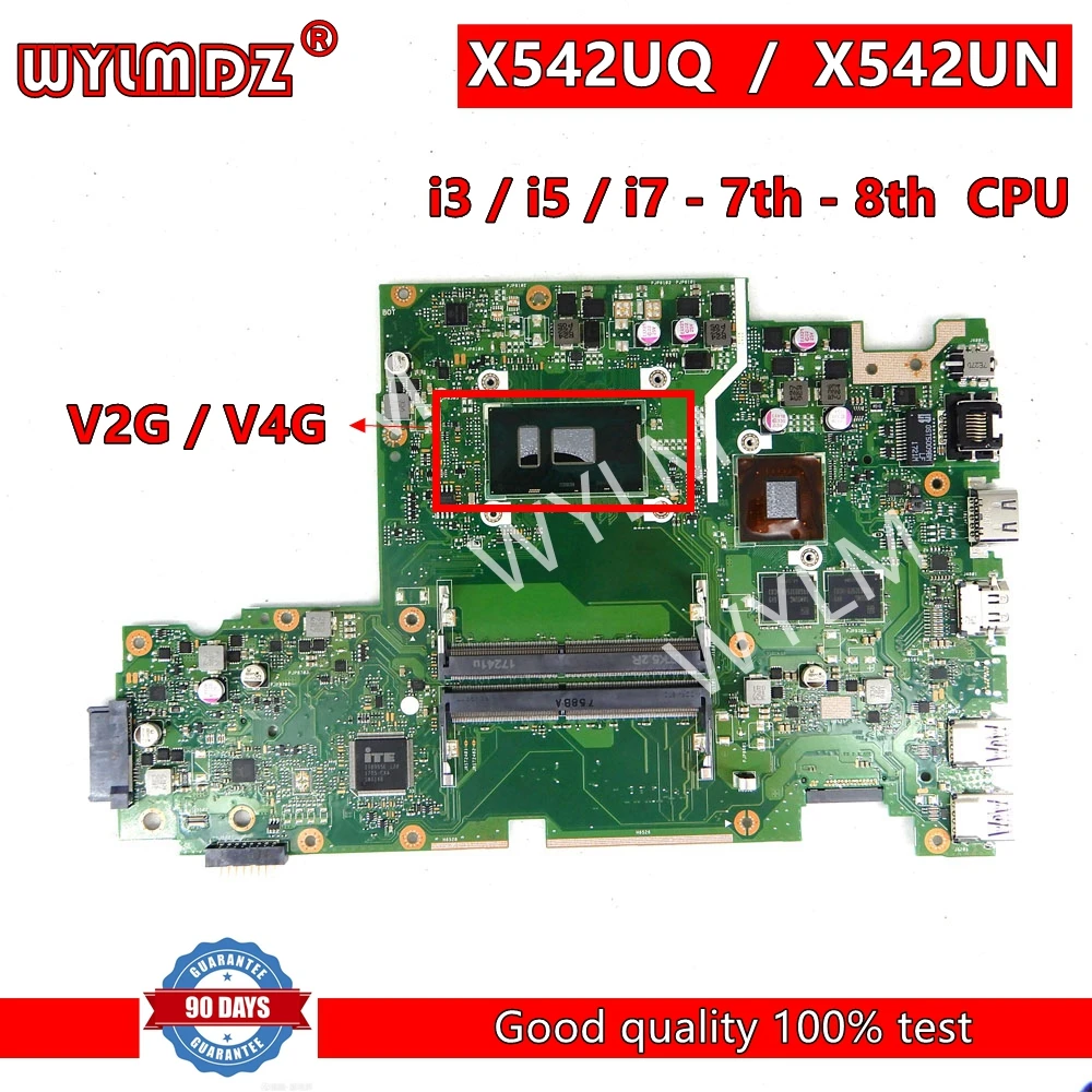 X542UQ i3 / i5 / i7 CPU Mainboard For Asus X542U X542UR X542UQ X542UN X542URR X542UQR laptop Motherboard Tested