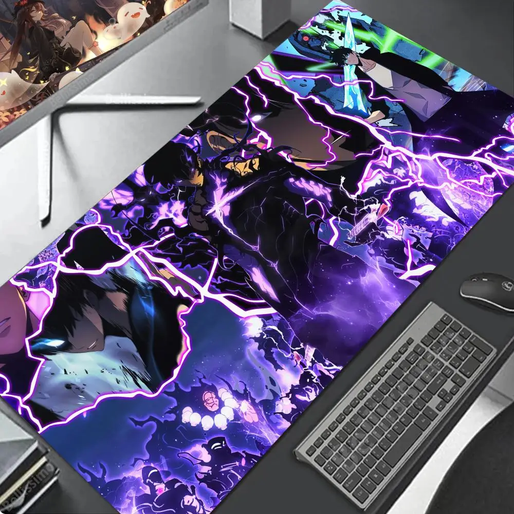 Enhanced Title: Gamer Leveling Mouse Pad - Large Rubber Desk Accessory with Kawaii Design