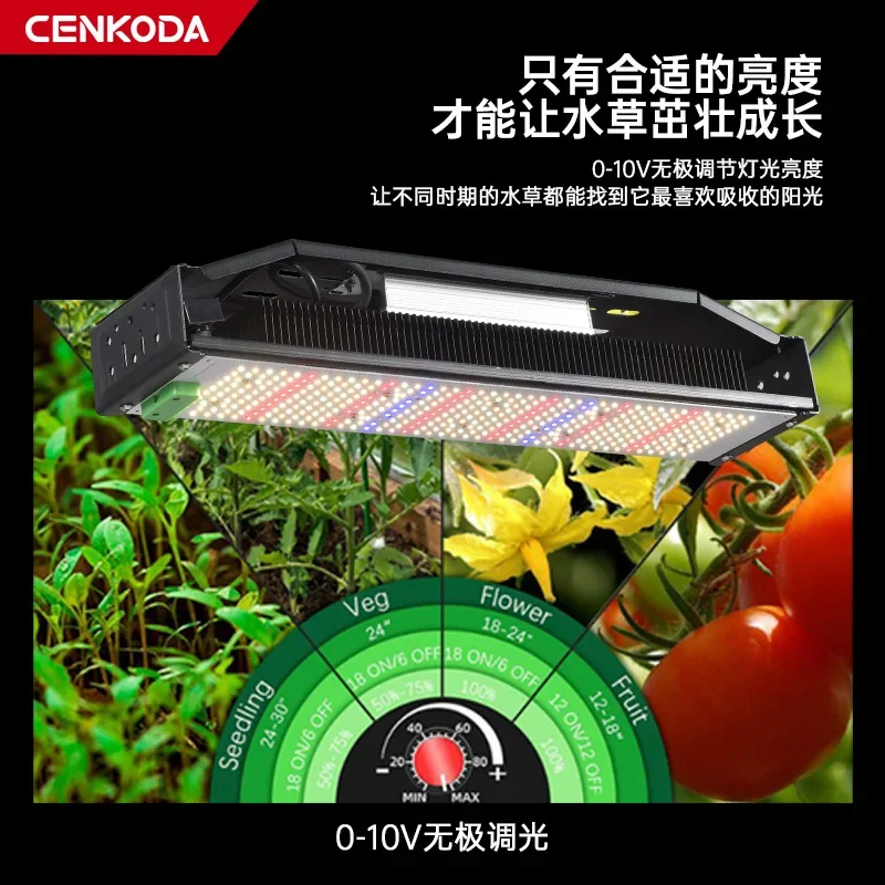 실내 식물용 LED 성장 조명, 풀 스펙트럼 야채 블룸, 3 가지 모드 타이머, 리모컨 식물 조명, 모종 시작