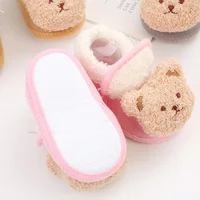 Autumn Winter Baby Shoes Boy Girl Booties Warm Cartoon Bear Toddler Prewalkers Cotton Soft Anti-slip Infant Newborn Crib Shoes 6