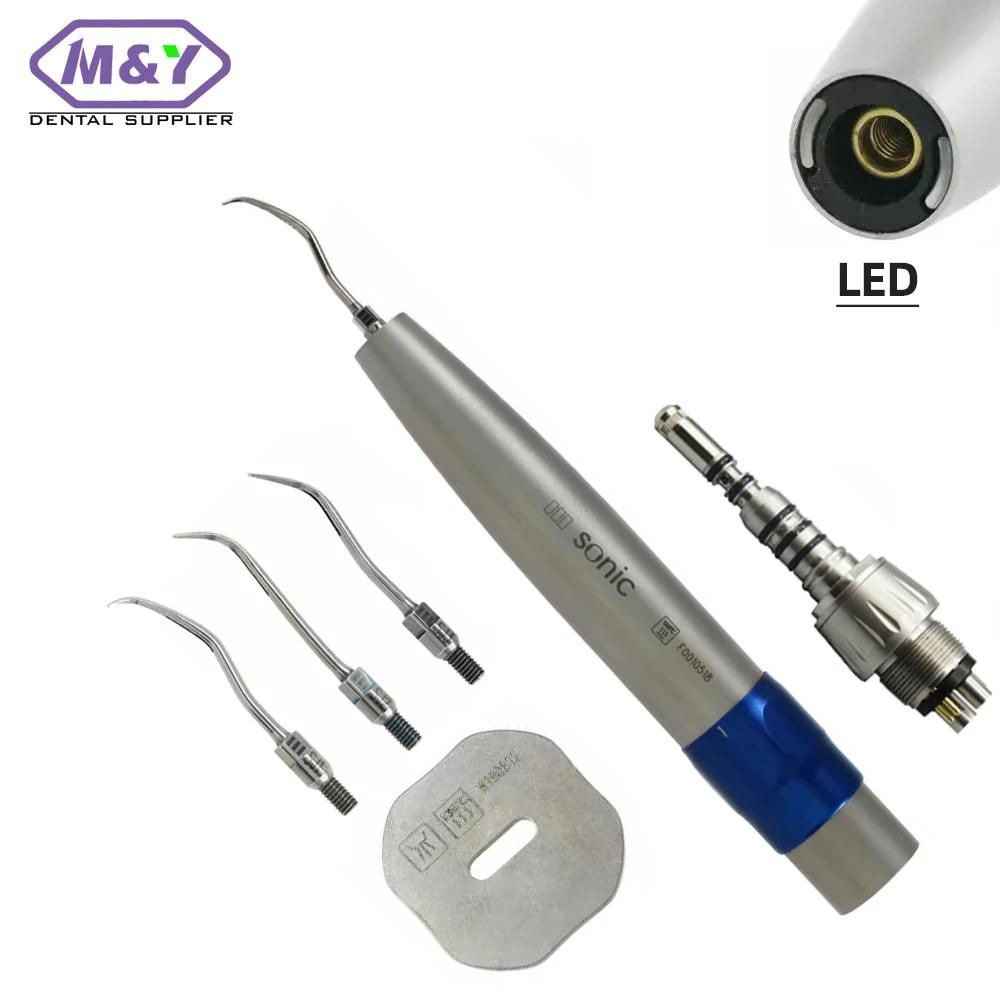 Unità Portatile Ultrasuoni Piezo Fibra Ottica Led Scaler Ad Aria Manipolo Dentale Strumenti Strumento Con Punte S1 S2 S3