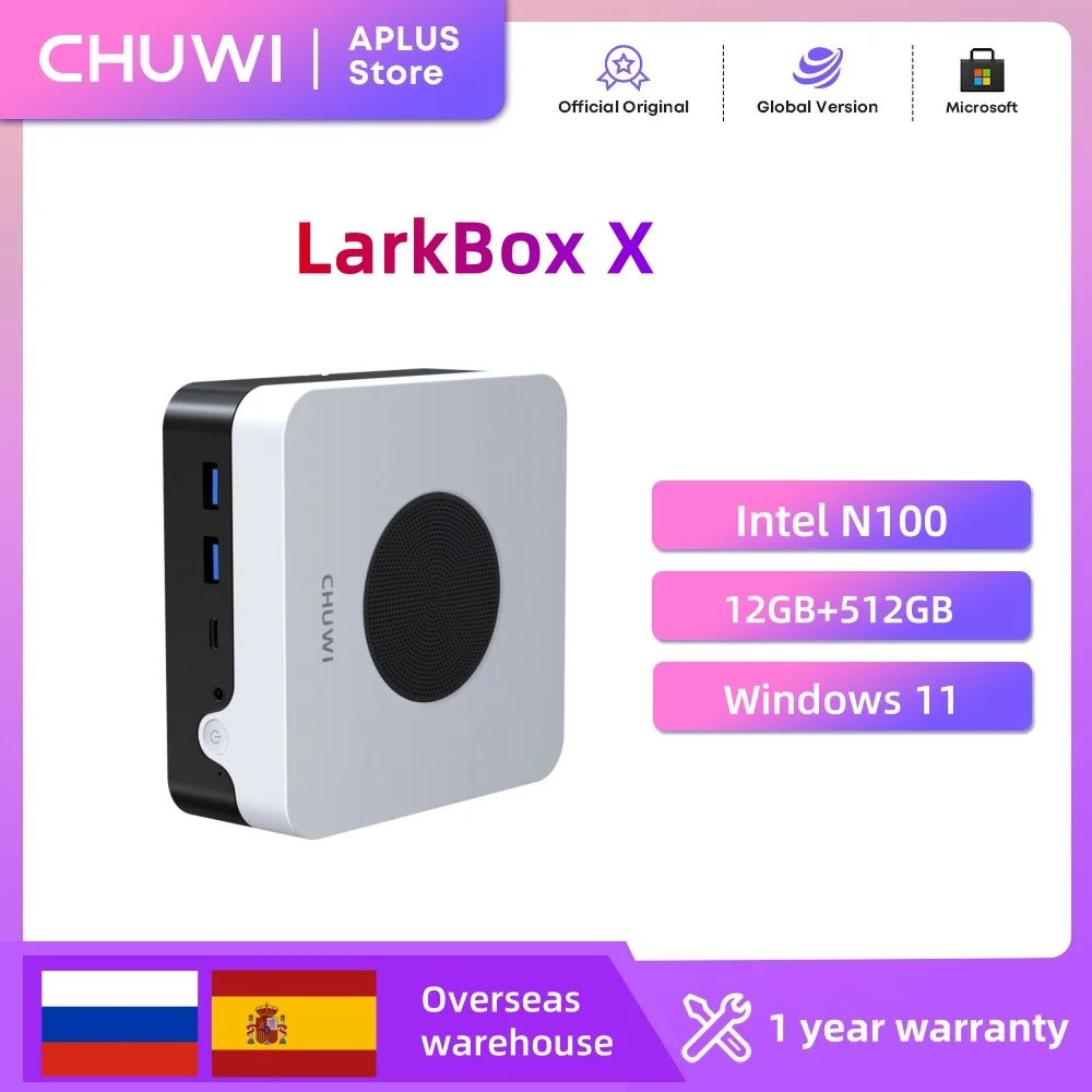 CHUWI LarkBox X N100 ミニPC 12GB 512GB CHUWI LarkBox X Mini PC, 12GB LPDDR5 512GB SSD, Intel 12th Gen