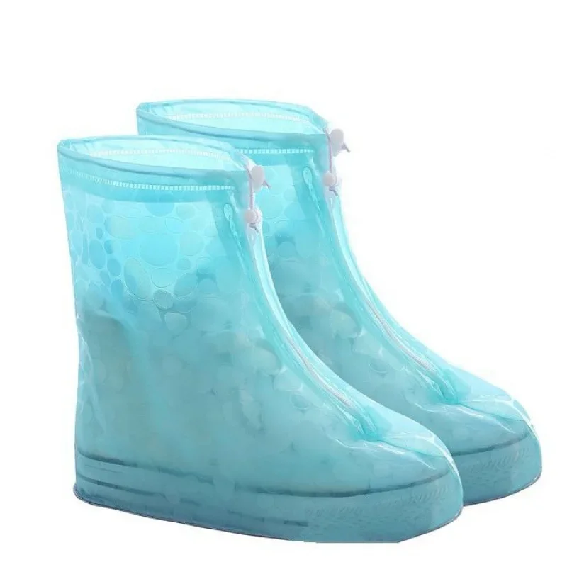 Reusable Waterproof Shoe Covers, Not-Slip Raining Shoes Cover with Zipper for Cycling, Outdoor Camping and Travel