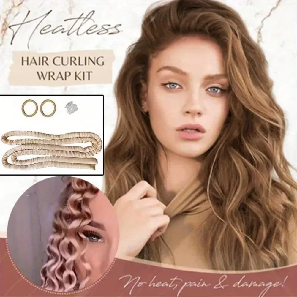 1.6m No Heat Hair Rollers Heatless Curling Rod Headband Soft Hair Curlers Lazy Silk Curls Sleeping Headband Styling Tools