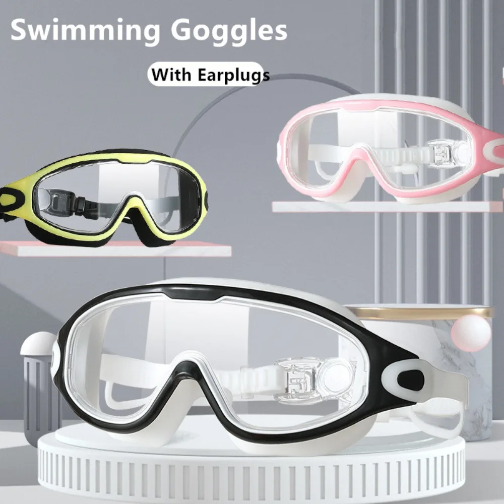 Professional Multi-color Big Frame Silicone Anti-UV Anti-Fog Swimming Goggles Diving Eyewear Swimming Glasses Swim Eyewear