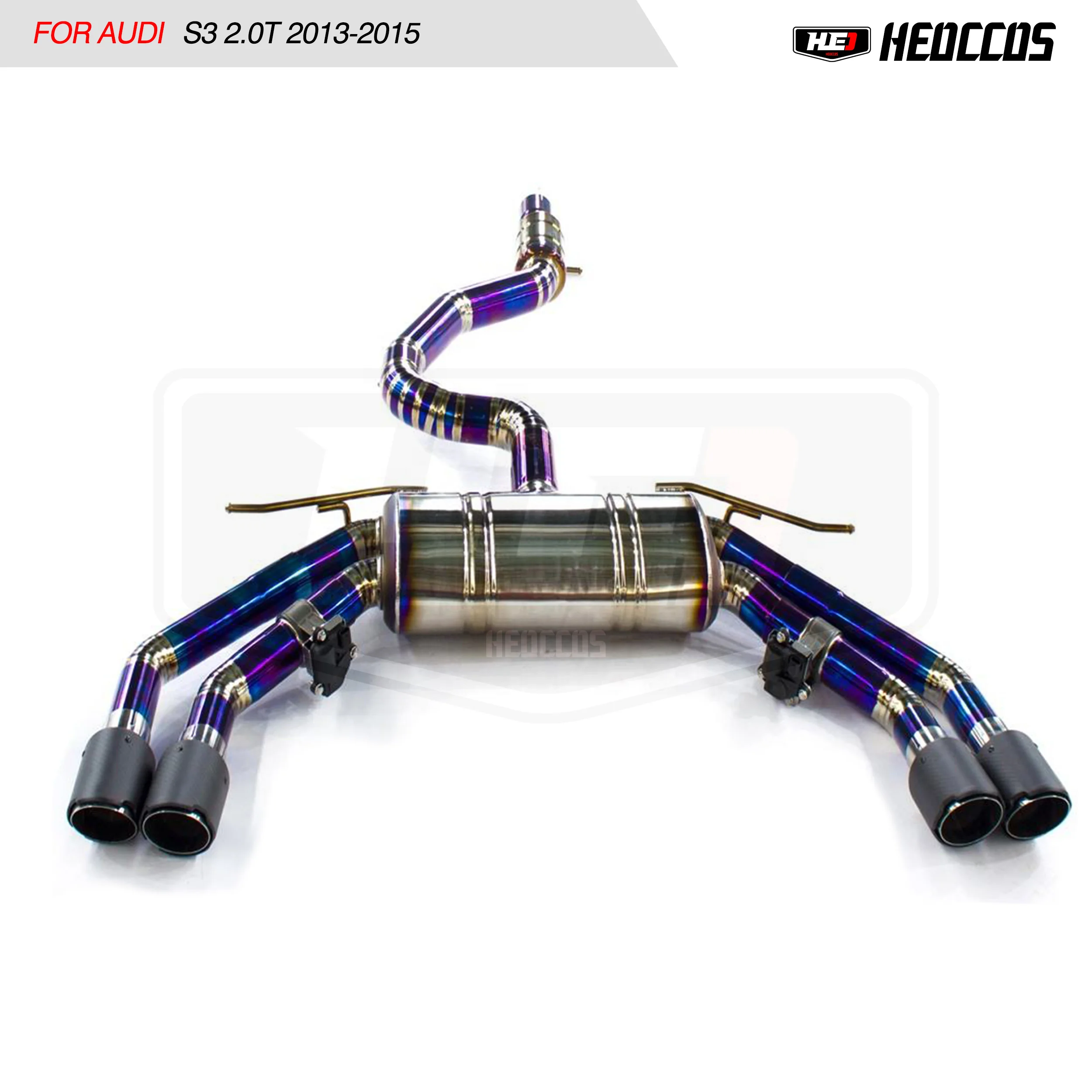 

HEO For Audi S3 2.0T 2013-2015 Titanium catback exhaust pipes exhaust tip valvetronic exhaust muffler downpipe