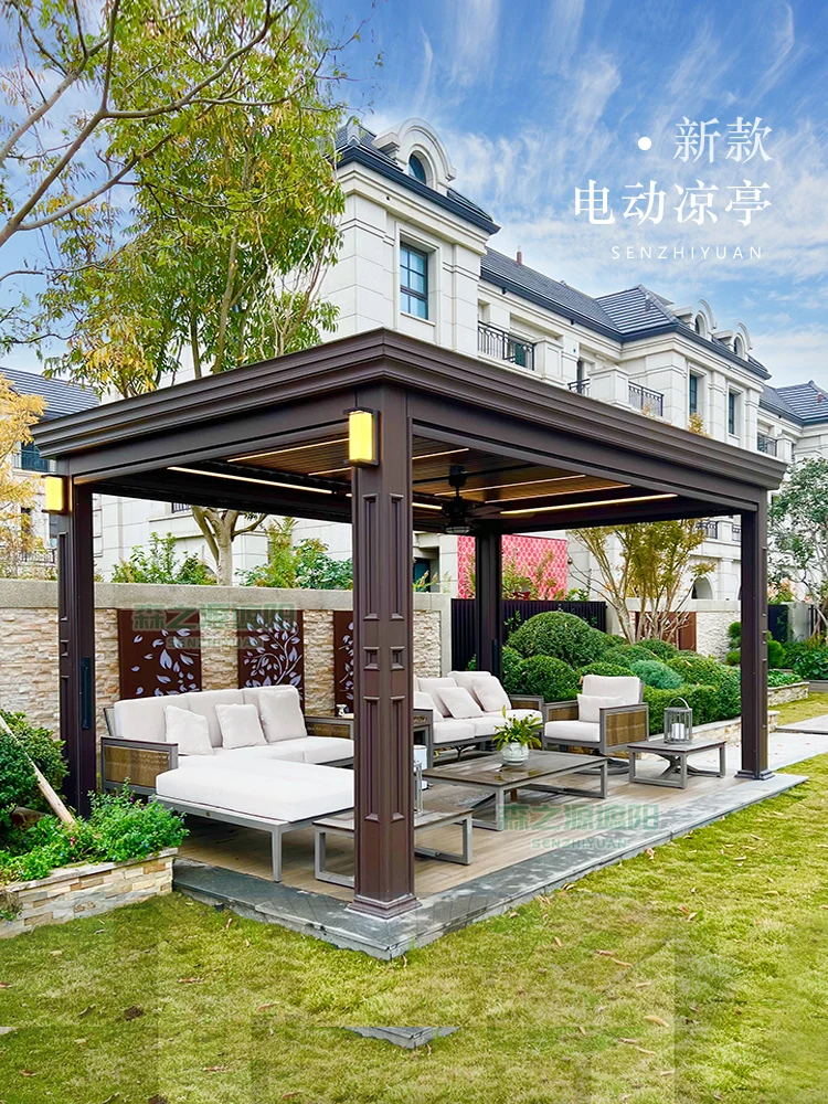 

Motorized opening louvered roof swimming pool pergol pergola 3x3 3x4 4x4 3x6 4x6m