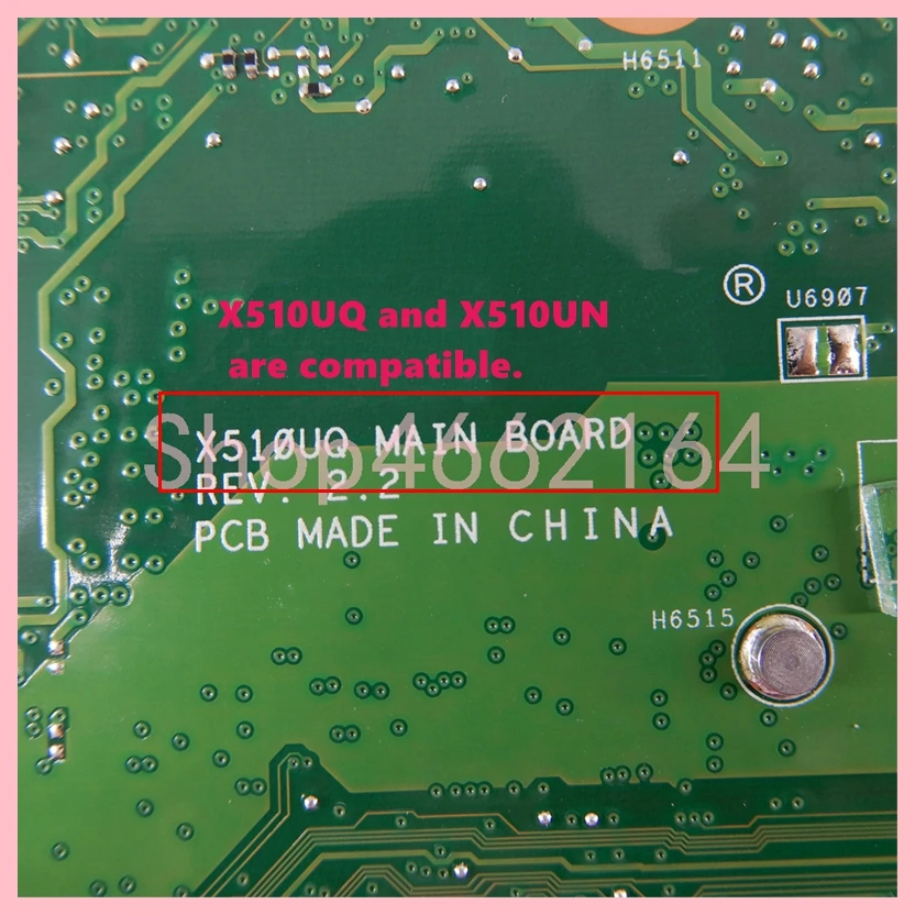 Placa-mãe X510uq un i3 i5 i7 para Asus X510u uq Uqr X510ua S510un S510ur X510uf S510ur S510un S510uq - Imagem 2