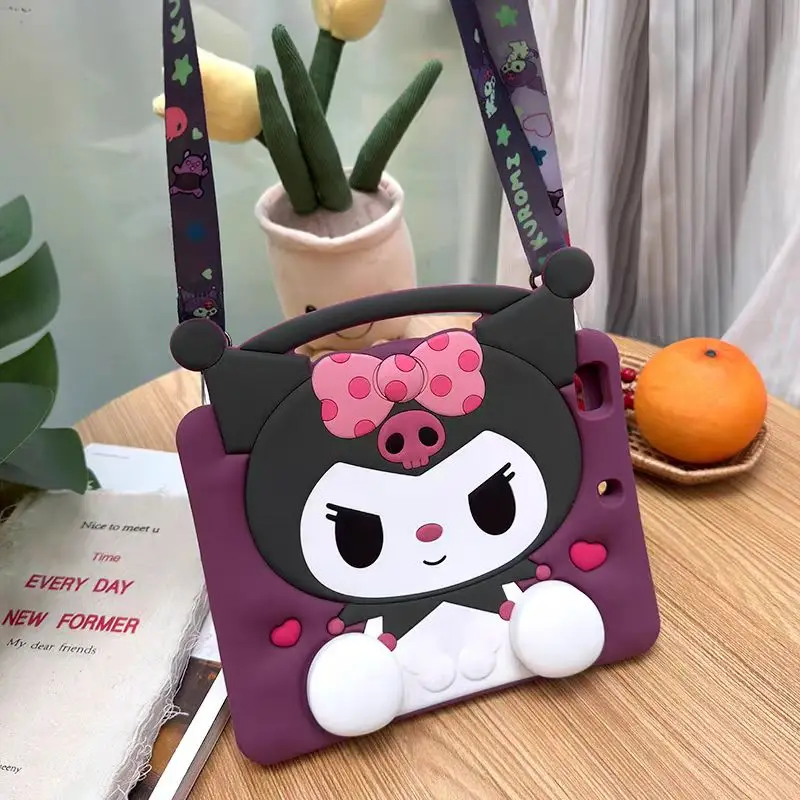 Children's Silicone Tablet Protective Case with Kerokerokeroppi Design