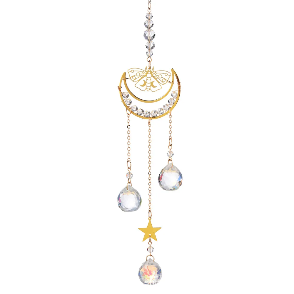 Crystals Suncatcher Butterfly Sun Catchers Colorful Crystal Chandelier Pendant Wall Hanging Tree Window Prism Orname