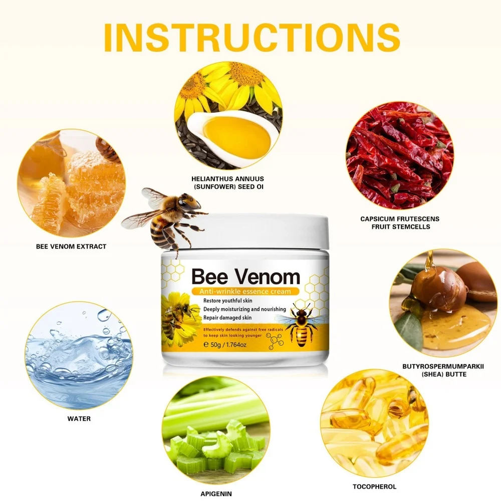 Skin Care Products Skin Care Essence Muscle Joint Relief Balm Bee Venom Cream Repair Hand And Foot Skin Redness And Itchiness Moisturizing Smoothing Skin Care Cream Body Care Gift