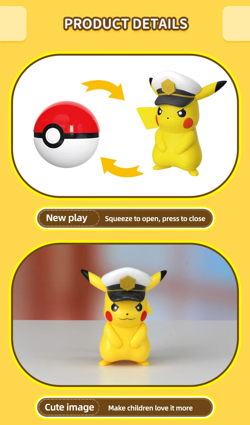 Original Gyarados Pokemon Figur Ball Verformbare Pokeball Mewtwo Pikachu Charizard Eevee Blastoise Elf Spielzeug Monster Gengar Mew Snorlax – Detail 10