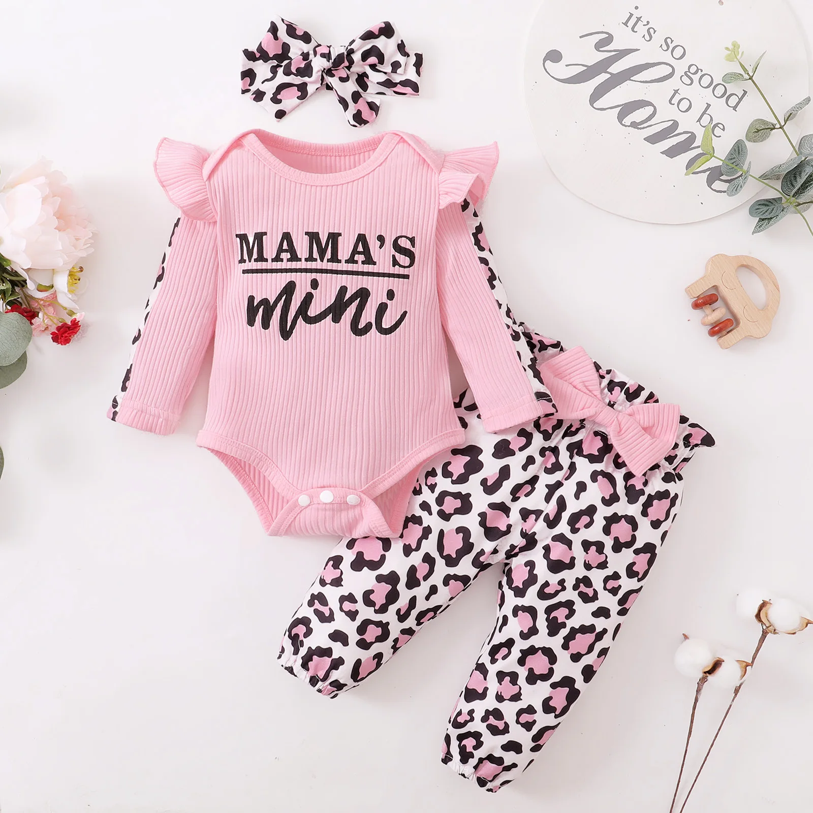 3pcs Baby Girl Outfit Set Newborn Toddler Girls Baby Girl Clothing