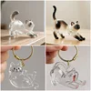 Cat Hair Memorial Storage Keychain Cat Fur Container Pets Cat Fur Collector Capsule Keyring Kitty Hair Hanging Pendants 4